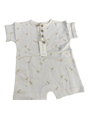 NWTS Quincy Mae short sleeve romper, ducks, organic cotton, summer, 12-18 months